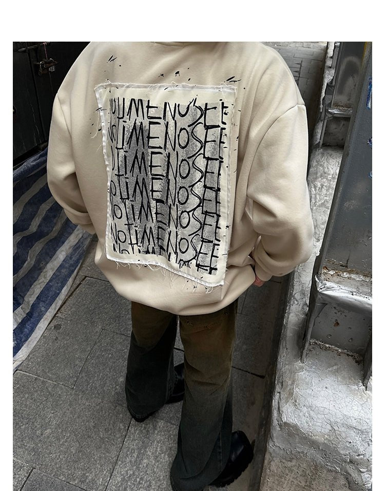 韓国ファッション SELCA-Over -size logo hoodie-mselca2023aw580-06