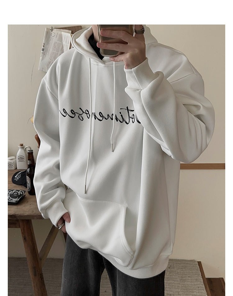 韓国ファッション SELCA-Over -size logo hoodie-mselca2023aw580-07