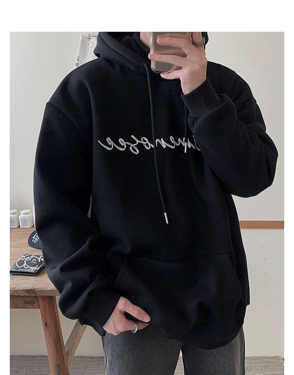 韓国ファッション SELCA-Over -size logo hoodie-mselca2023aw580-08