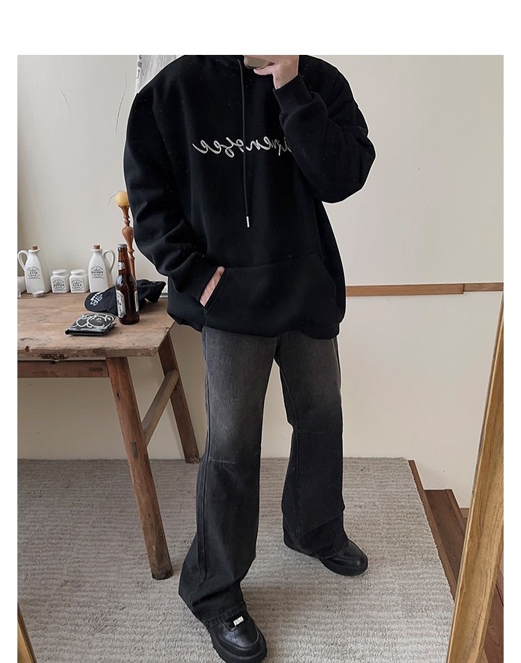 韓国ファッション SELCA-Over -size logo hoodie-mselca2023aw580-09