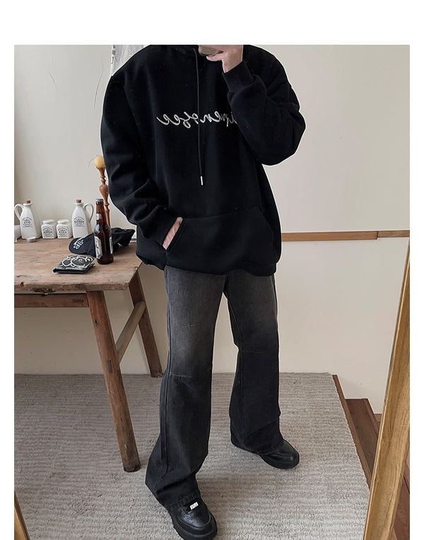韓国ファッション SELCA-Over -size logo hoodie-mselca2023aw580-09