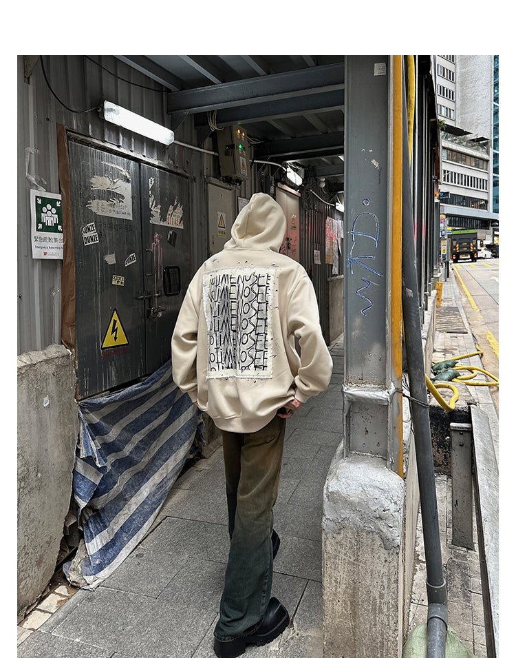 韓国ファッション SELCA-Over -size logo hoodie-mselca2023aw580-010