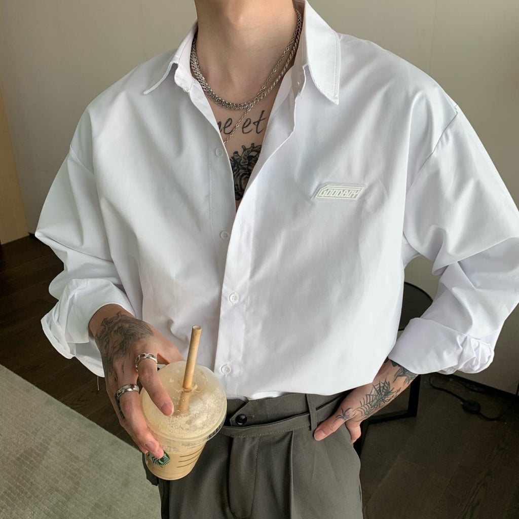 韓国ファッション SELCA-Over -size logo shirt-mselca2023aw581-05