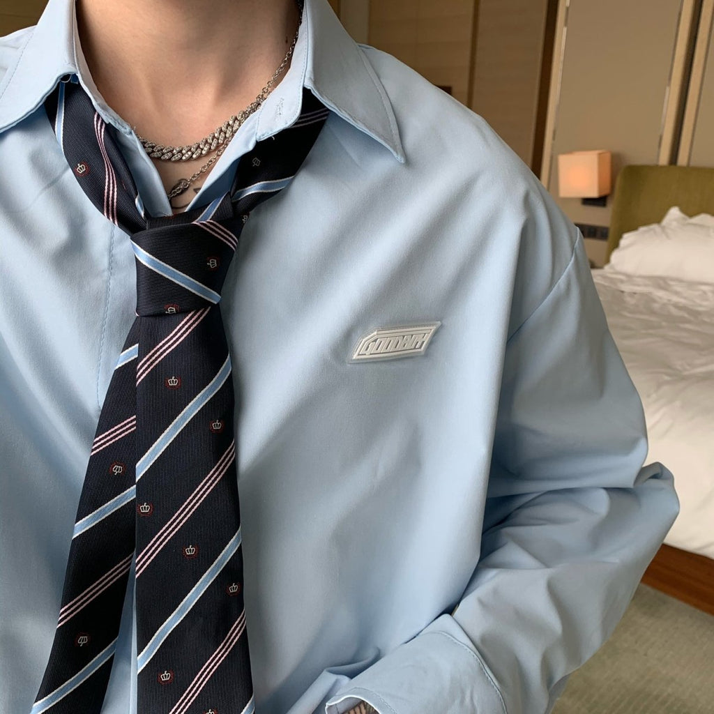 韓国ファッション SELCA-Over -size logo shirt-mselca2023aw581-09