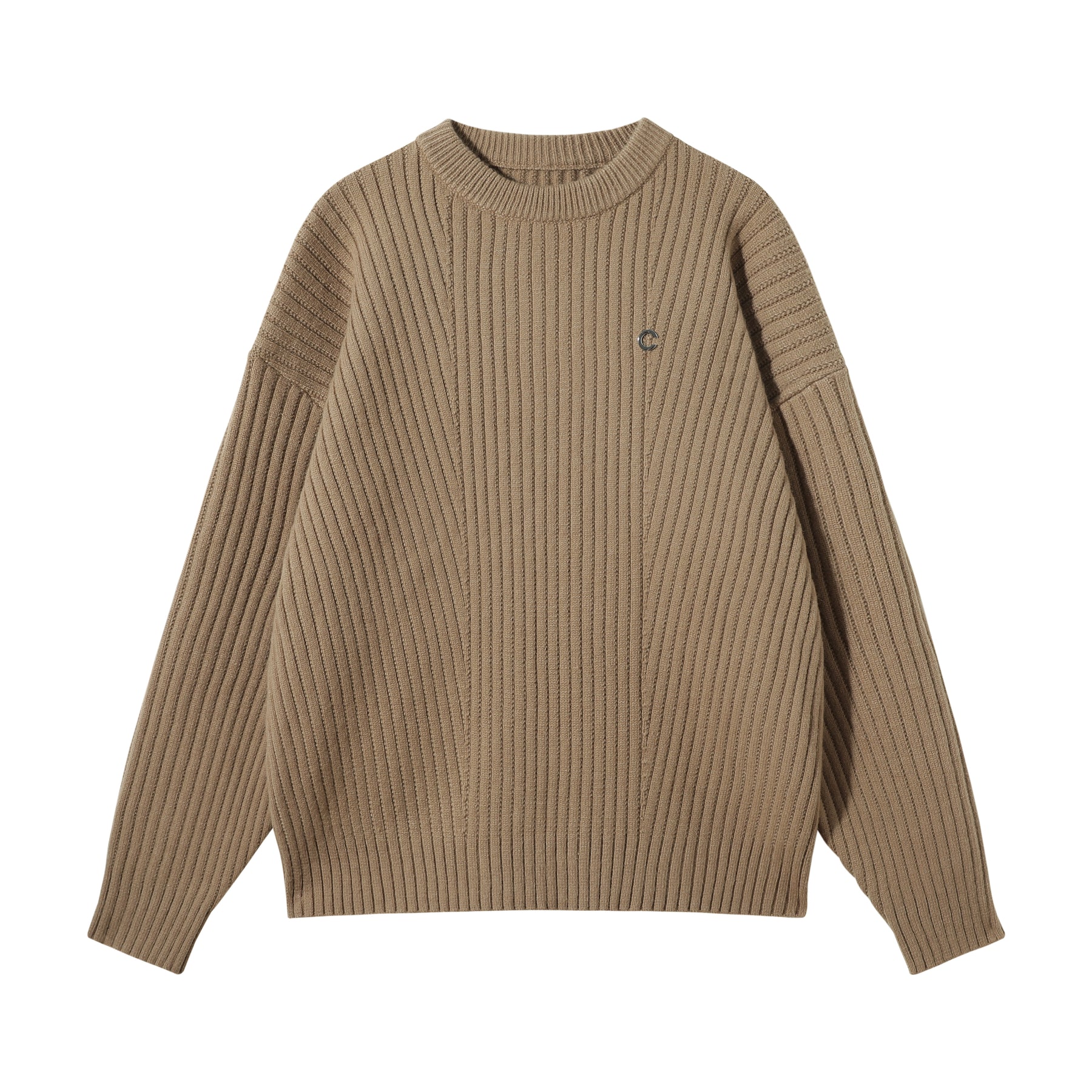 韓国ファッション SELCA-Over -size round neck knit sweater-mselca2023aw585-012