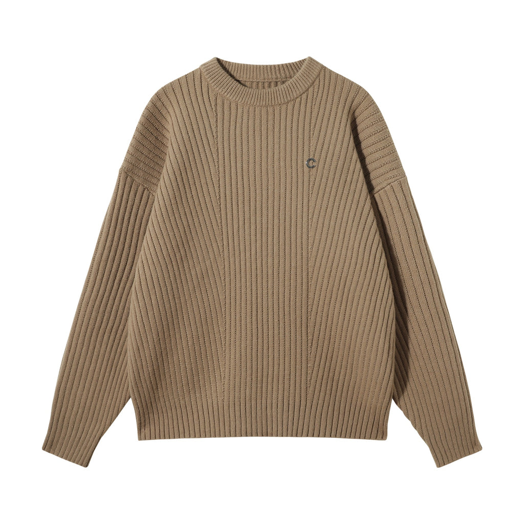 韓国ファッション SELCA-Over -size round neck knit sweater-mselca2023aw585-012