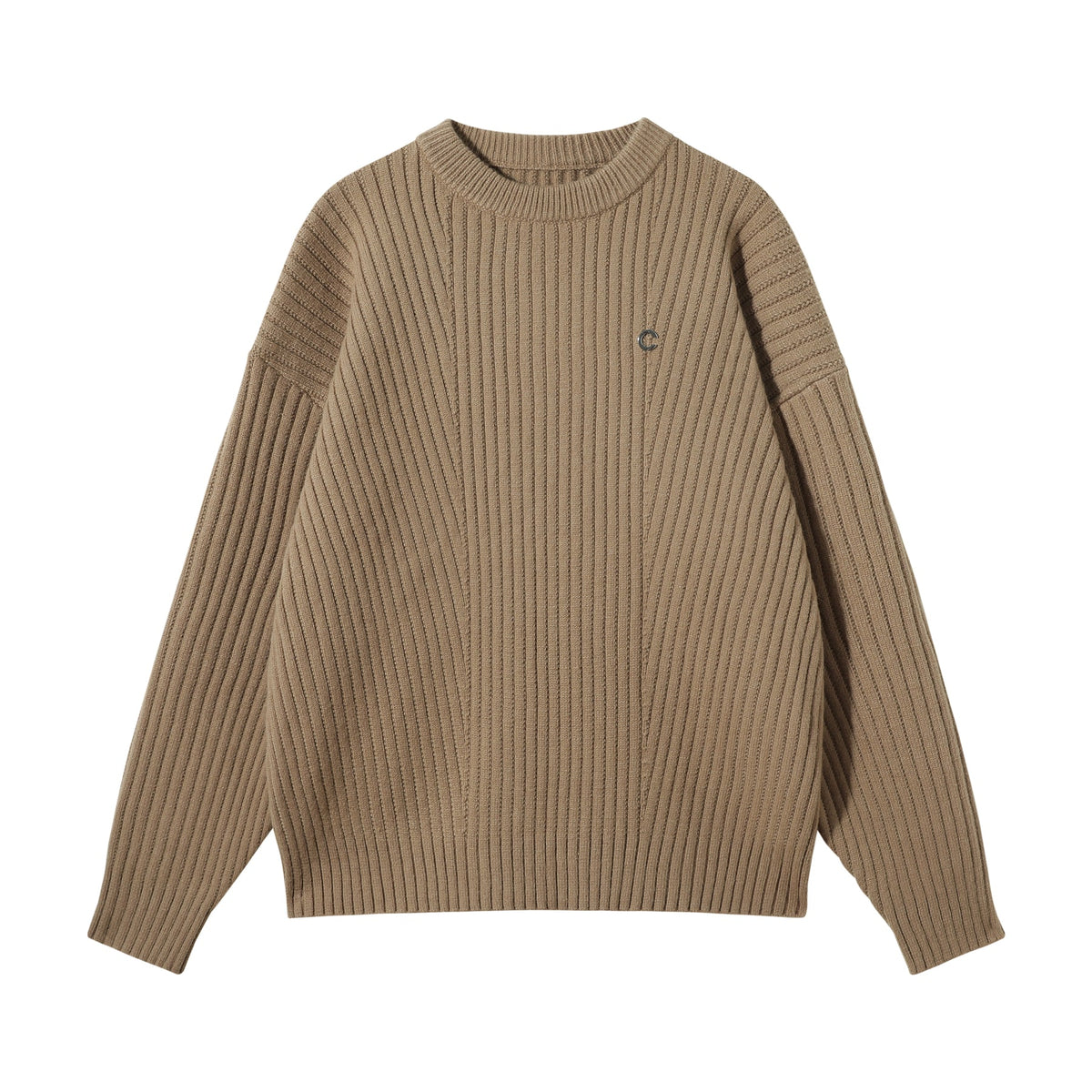 韓国ファッション SELCA-Over -size round neck knit sweater-mselca2023aw585-012
