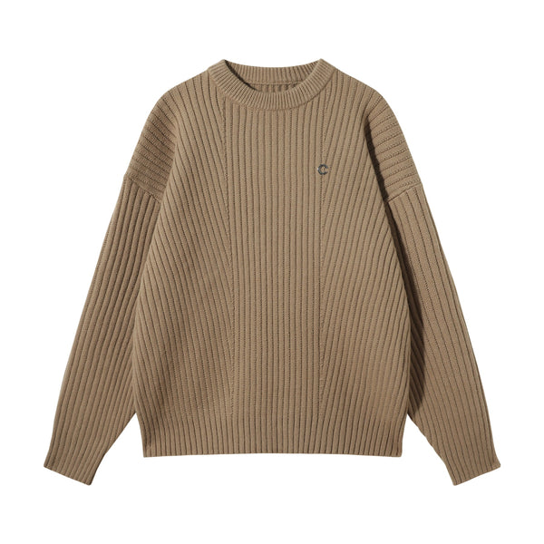 韓国ファッション SELCA-Over -size round neck knit sweater-mselca2023aw585-012