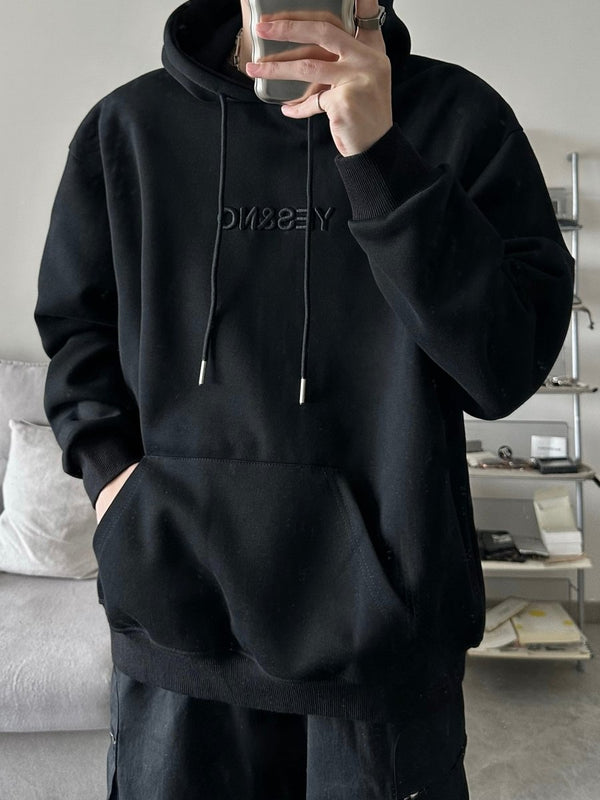 韓国ファッション SELCA-Oversized embroidery hoodie-mselca2023aw589-03