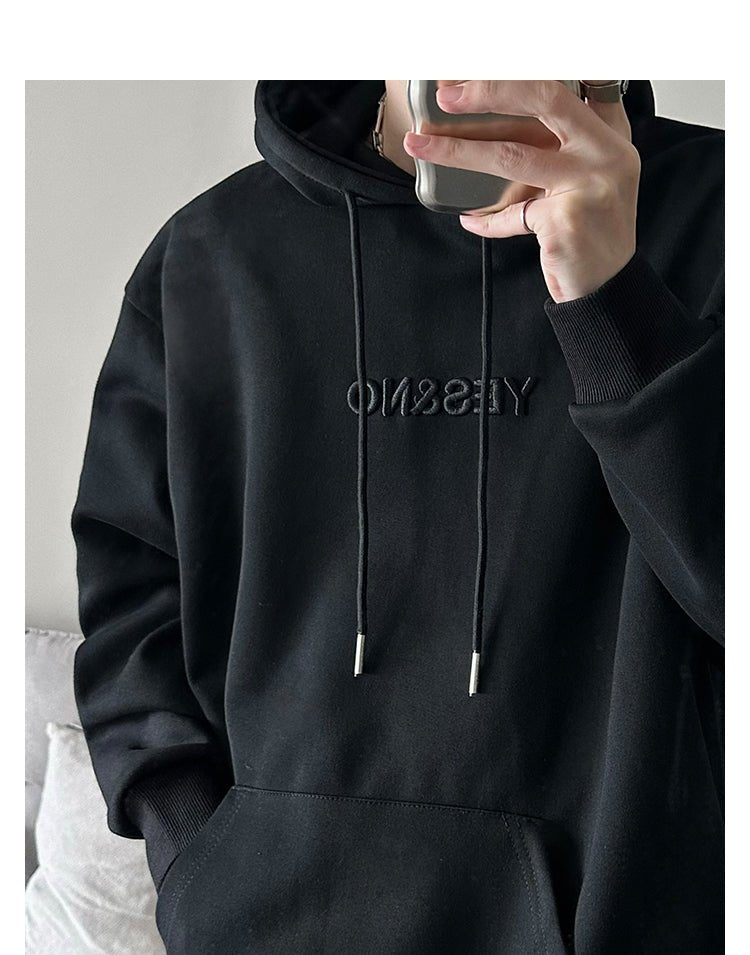 韓国ファッション SELCA-Oversized embroidery hoodie-mselca2023aw589-04