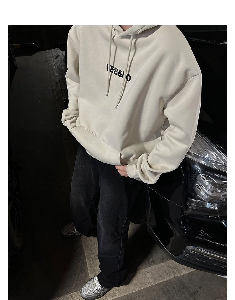 韓国ファッション SELCA-Oversized embroidery hoodie-mselca2023aw589-05