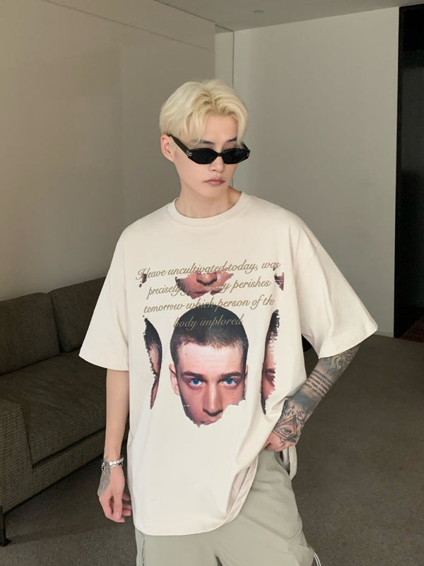 韓国ファッション SELCA-Photo Print T-shirt-mselca2023aw594-03