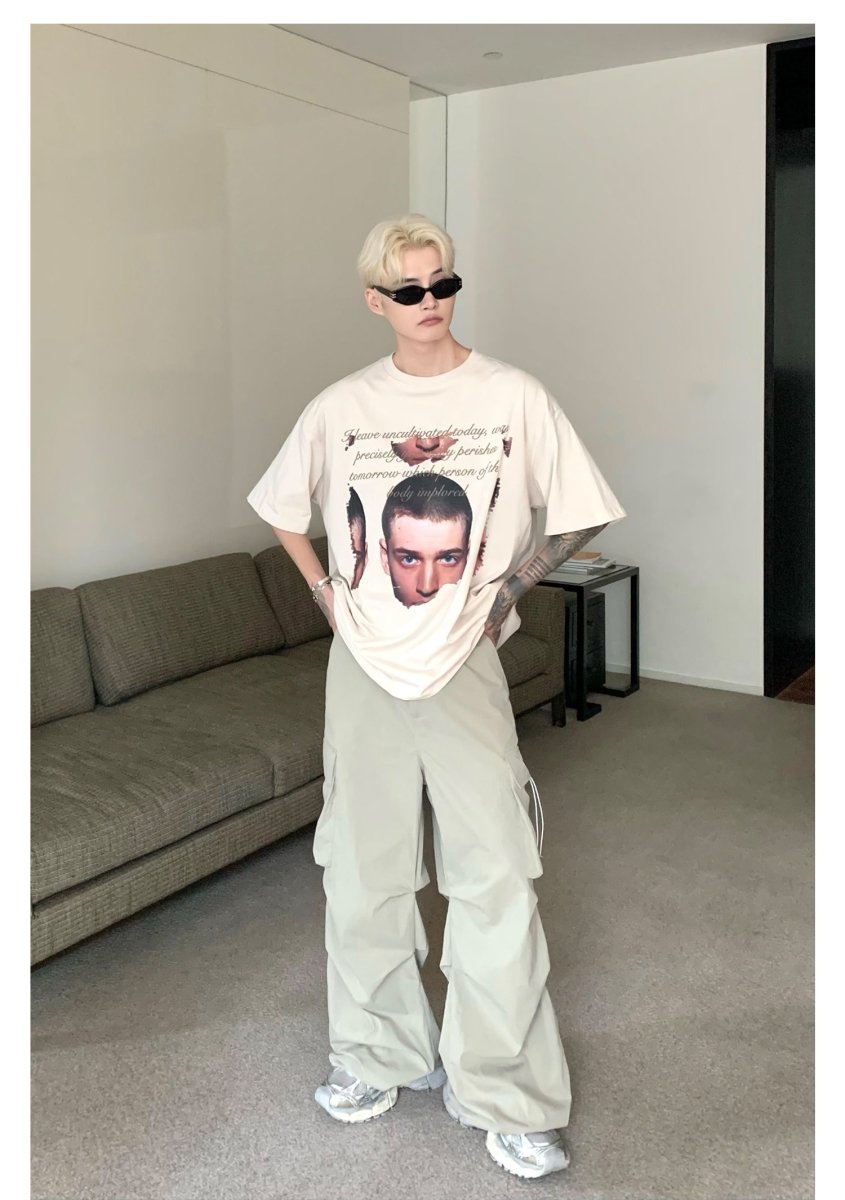 韓国ファッション SELCA-Photo Print T-shirt-mselca2023aw594-05