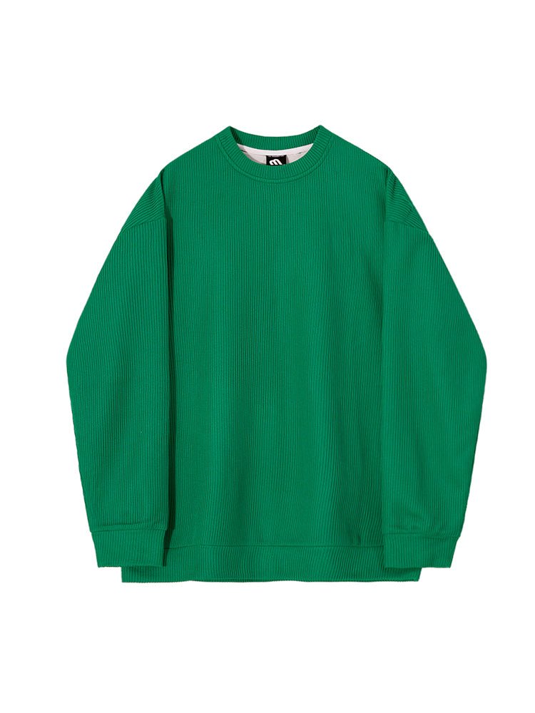韓国ファッション SELCA-Plain crew neck sweatshirt-mselca2023aw599-06