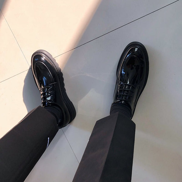 韓国ファッション SELCA-Platform leather shoes-mselca2023aw602-09