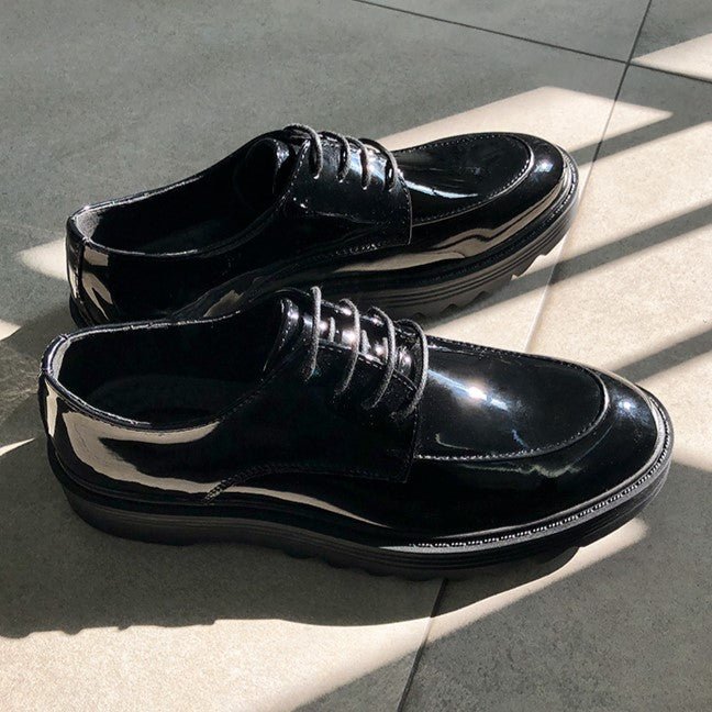 韓国ファッション SELCA-Platform leather shoes-mselca2023aw602-02