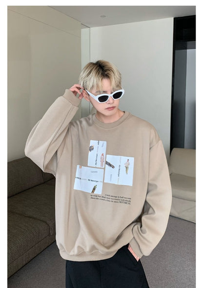 韓国ファッション SELCA-Print long -sleeved trainer-mselca2023aw619-03