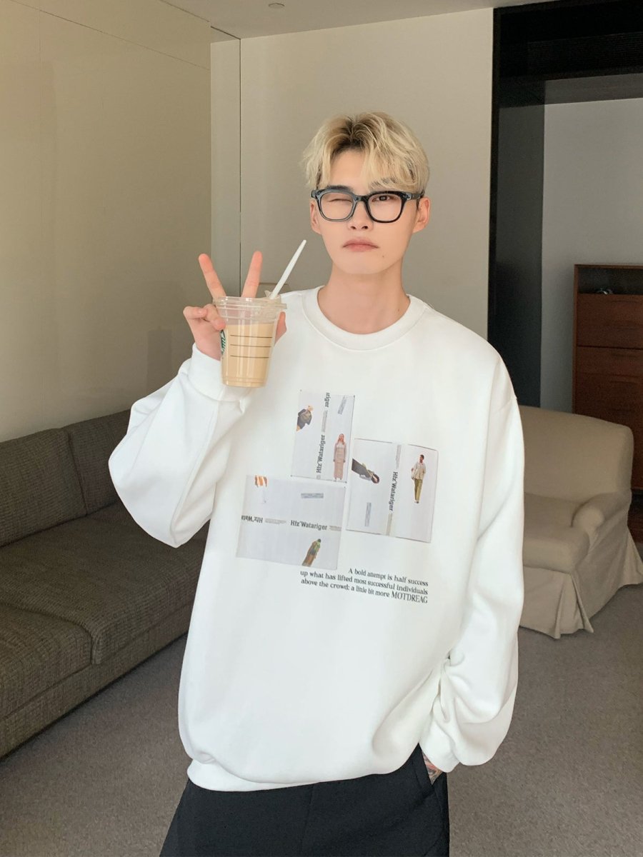 韓国ファッション SELCA-Print long -sleeved trainer-mselca2023aw619-04