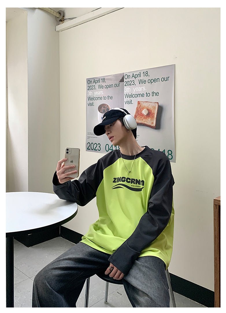 韓国ファッション SELCA-Raglan Long Sleeve T -shirt-mselca2023aw633-08