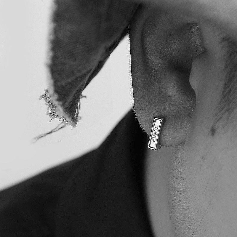 韓国ファッション SELCA-Rectangular Ear Buckle Earrings-mselca2023aw635-02