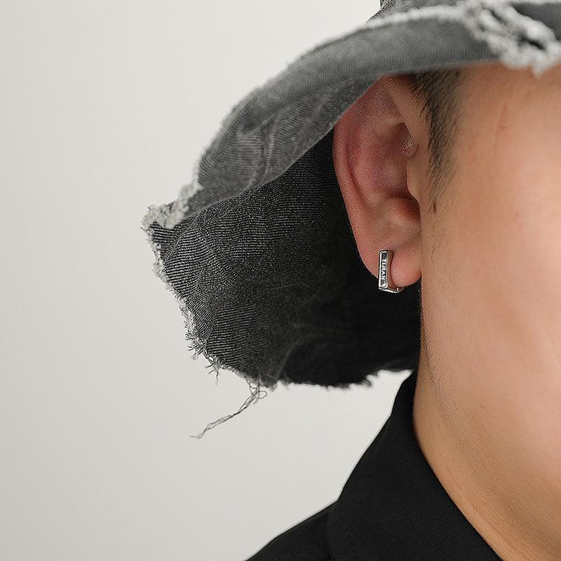 韓国ファッション SELCA-Rectangular Ear Buckle Earrings-mselca2023aw635-04