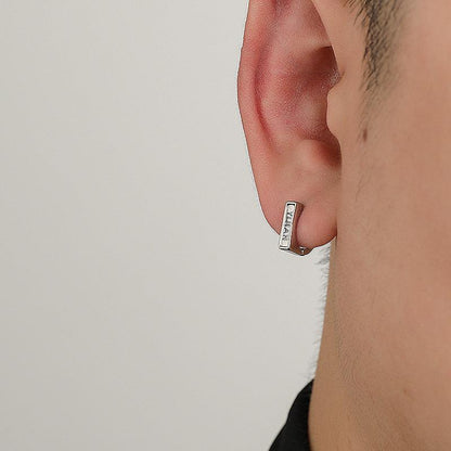 韓国ファッション SELCA-Rectangular Ear Buckle Earrings-mselca2023aw635-05