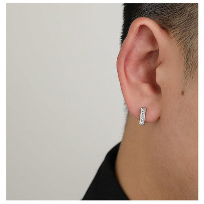 韓国ファッション SELCA-Rectangular Ear Buckle Earrings-mselca2023aw635-06