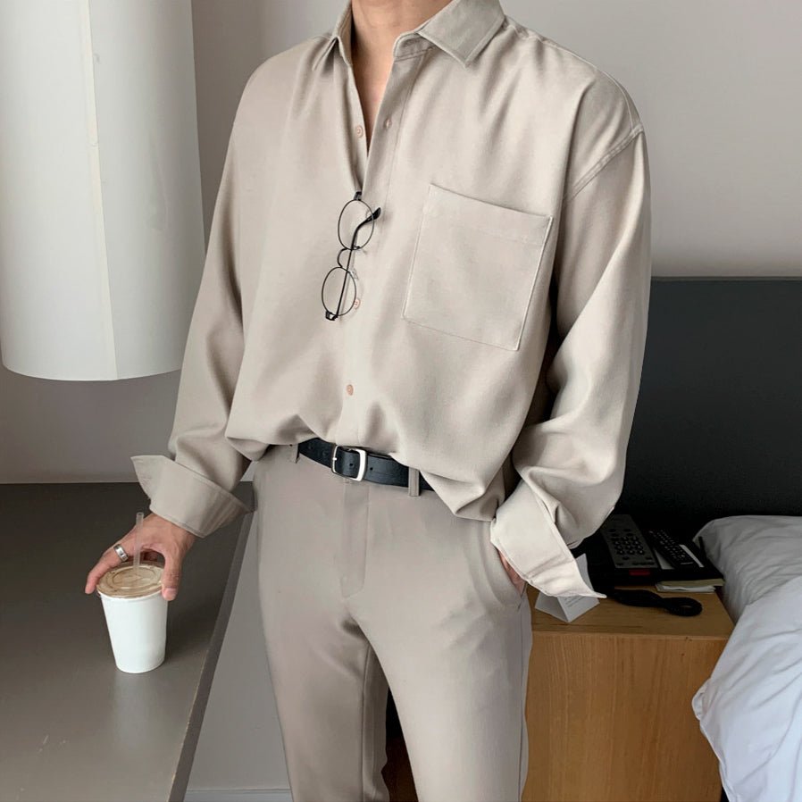 韓国ファッション SELCA-Regular color shirt-mselca2023aw636-03