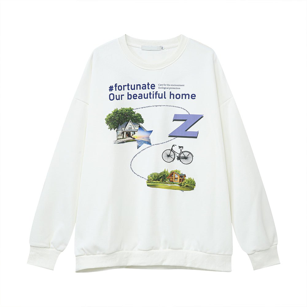 韓国ファッション SELCA-Retro Print Sweat-mselca2023aw645-02