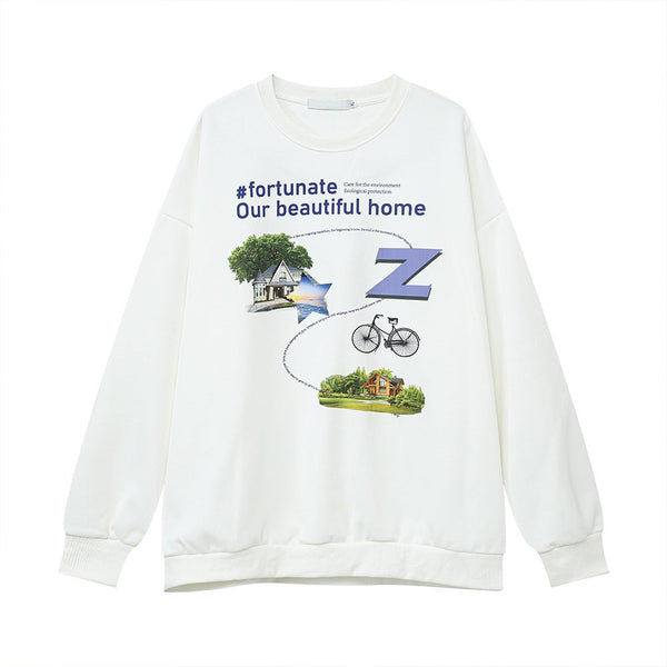 韓国ファッション SELCA-Retro Print Sweat-mselca2023aw645-02