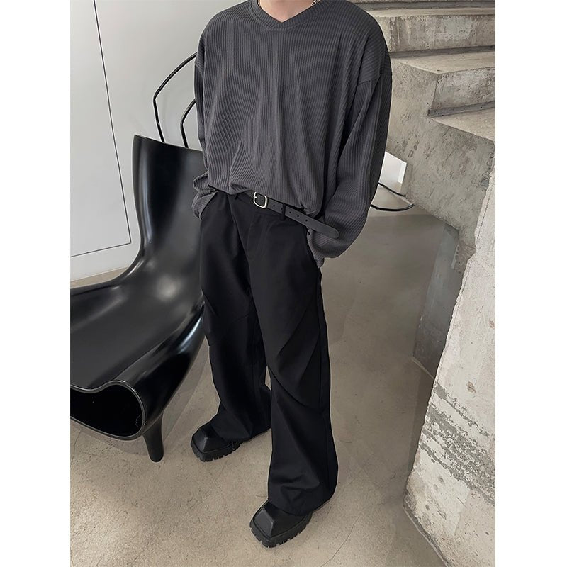 韓国ファッション SELCA-Ron T -shirt with ribs-mselca2023aw663-02