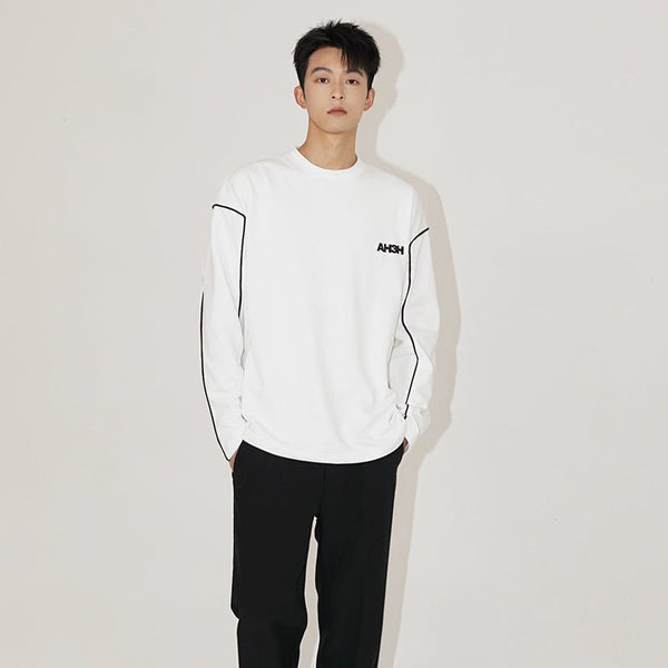 韓国ファッション SELCA-Roosen Logo Long Sleeve T -shirt-mselca2023aw664-06