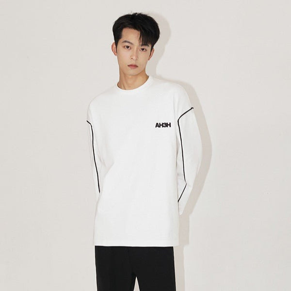 韓国ファッション SELCA-Roosen Logo Long Sleeve T -shirt-mselca2023aw664-02