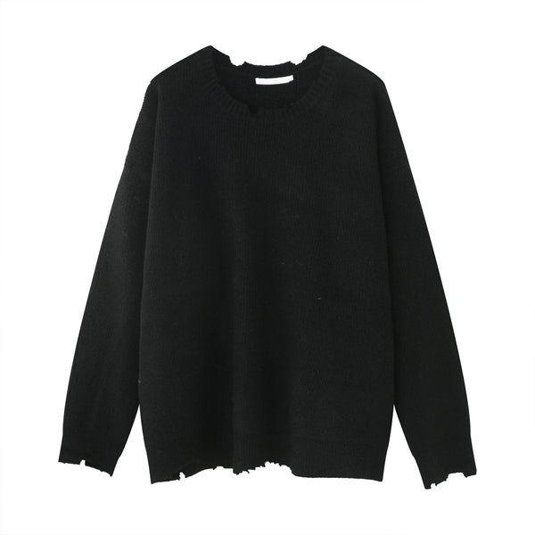韓国ファッション SELCA-Round neck a solid knit sweater-mselca2023aw667-09