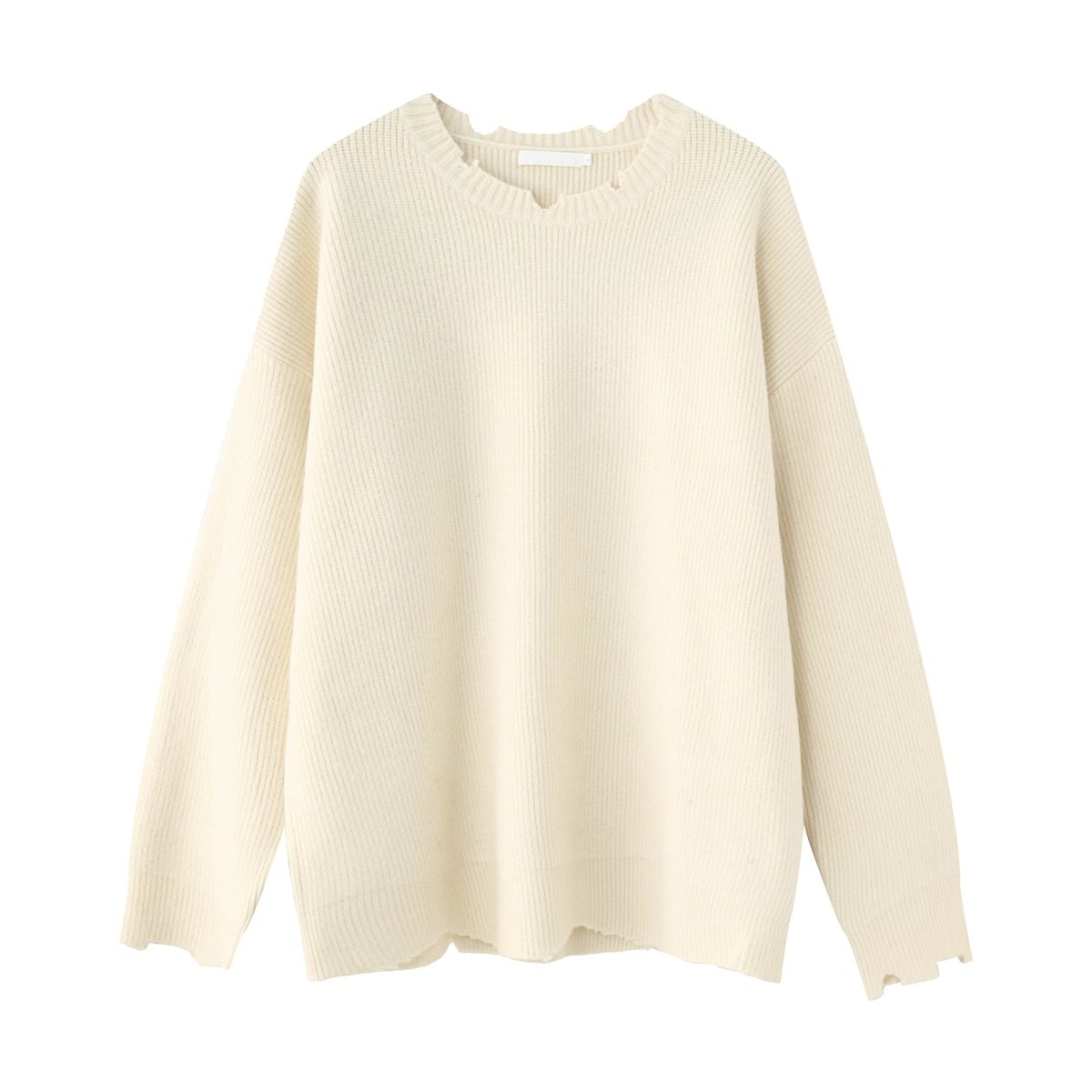韓国ファッション SELCA-Round neck a solid knit sweater-mselca2023aw667-011