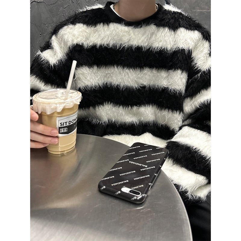 韓国ファッション SELCA-Round neck border knit-mselca2023aw669-06