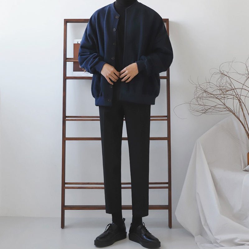 韓国ファッション SELCA-Round neck cardigan-mselca2023aw672-02