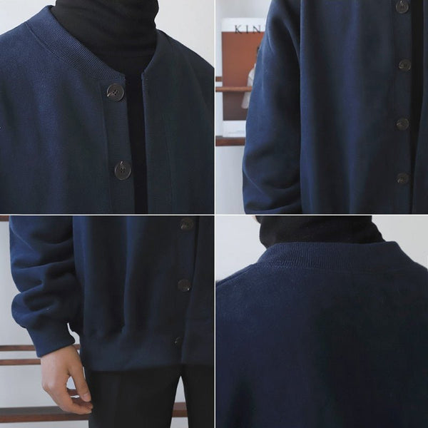 韓国ファッション SELCA-Round neck cardigan-mselca2023aw672-08