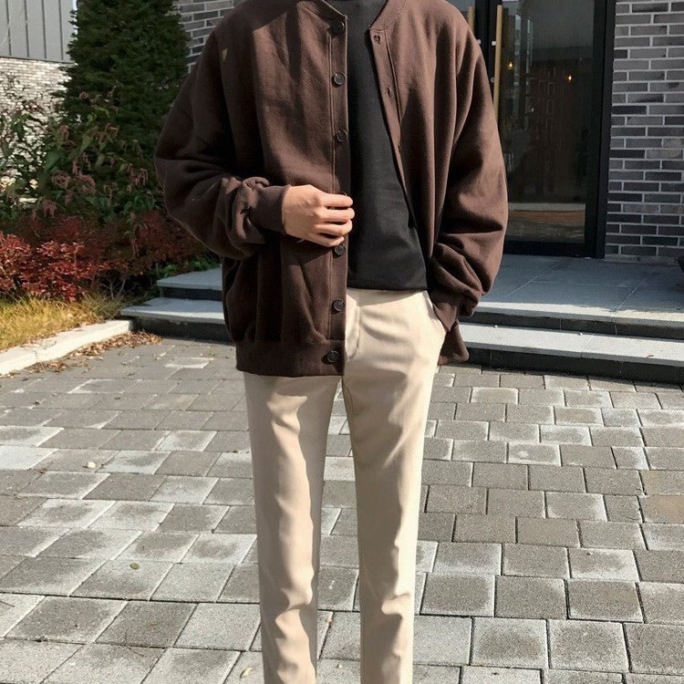 韓国ファッション SELCA-Round neck cardigan-mselca2023aw672-04