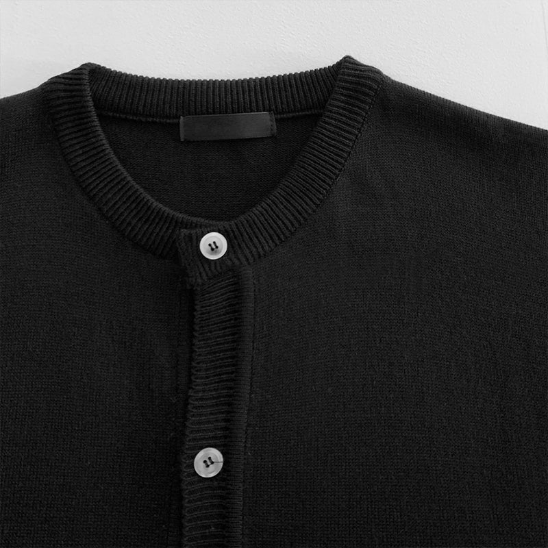 韓国ファッション SELCA-Round neck knit cardigan-mselca2023aw677-07