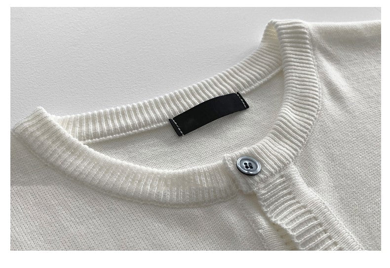 韓国ファッション SELCA-Round neck knit cardigan-mselca2023aw677-08