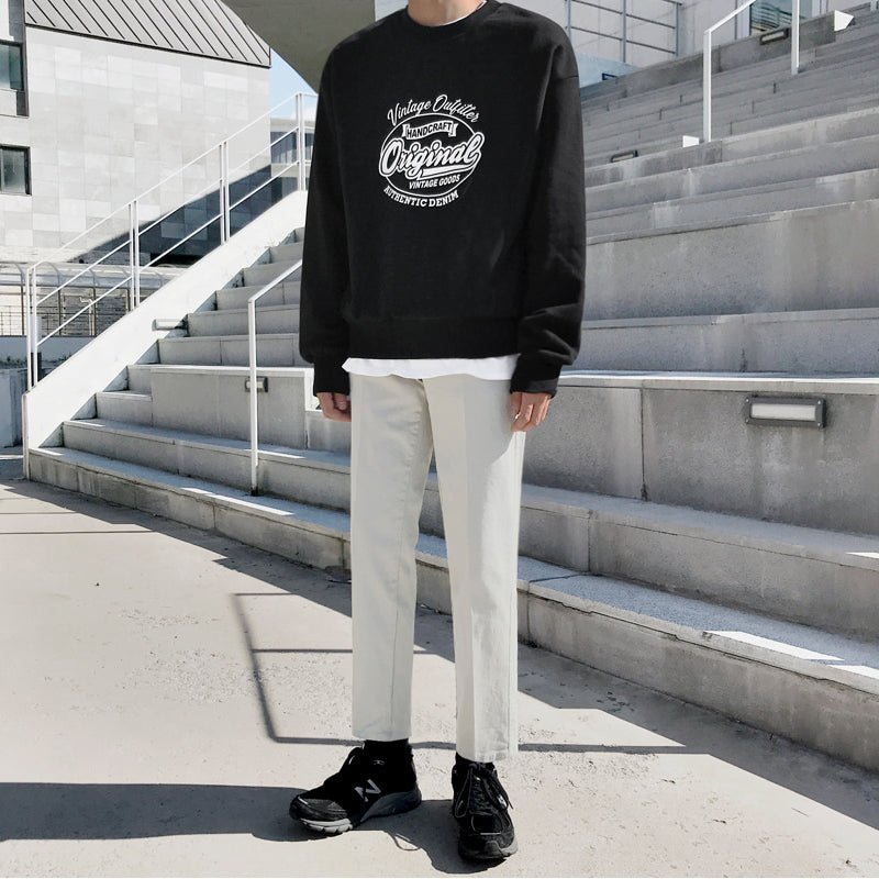 韓国ファッション SELCA-Round neck logo trainer-mselca2023aw680-03