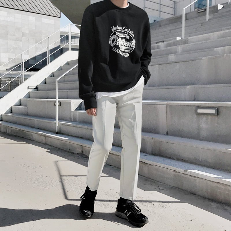 韓国ファッション SELCA-Round neck logo trainer-mselca2023aw680-04