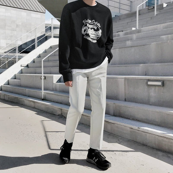 韓国ファッション SELCA-Round neck logo trainer-mselca2023aw680-04