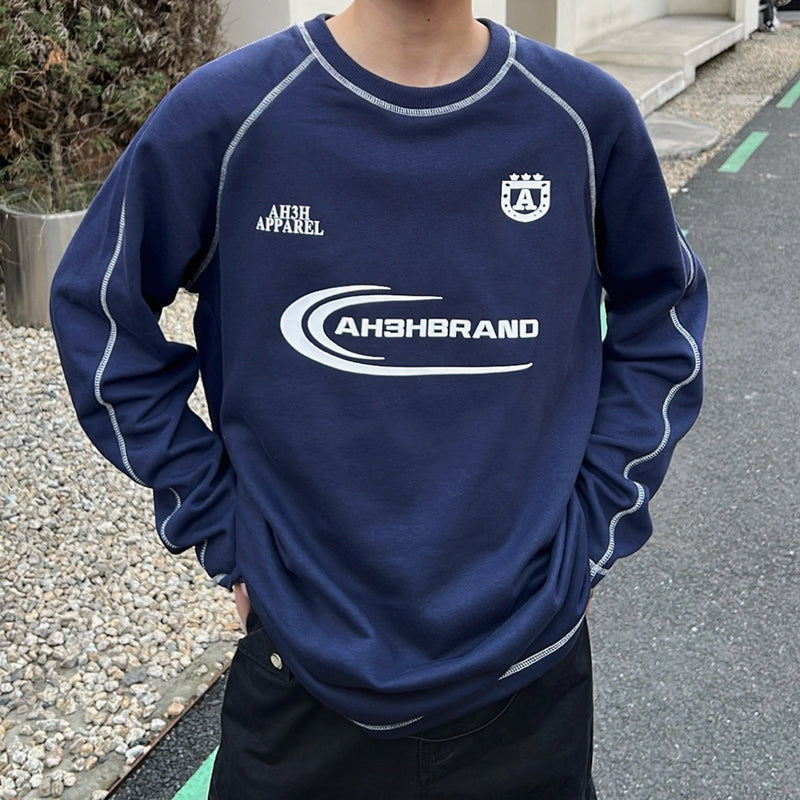 韓国ファッション SELCA-Round neck print trainer-mselca2023aw683-03