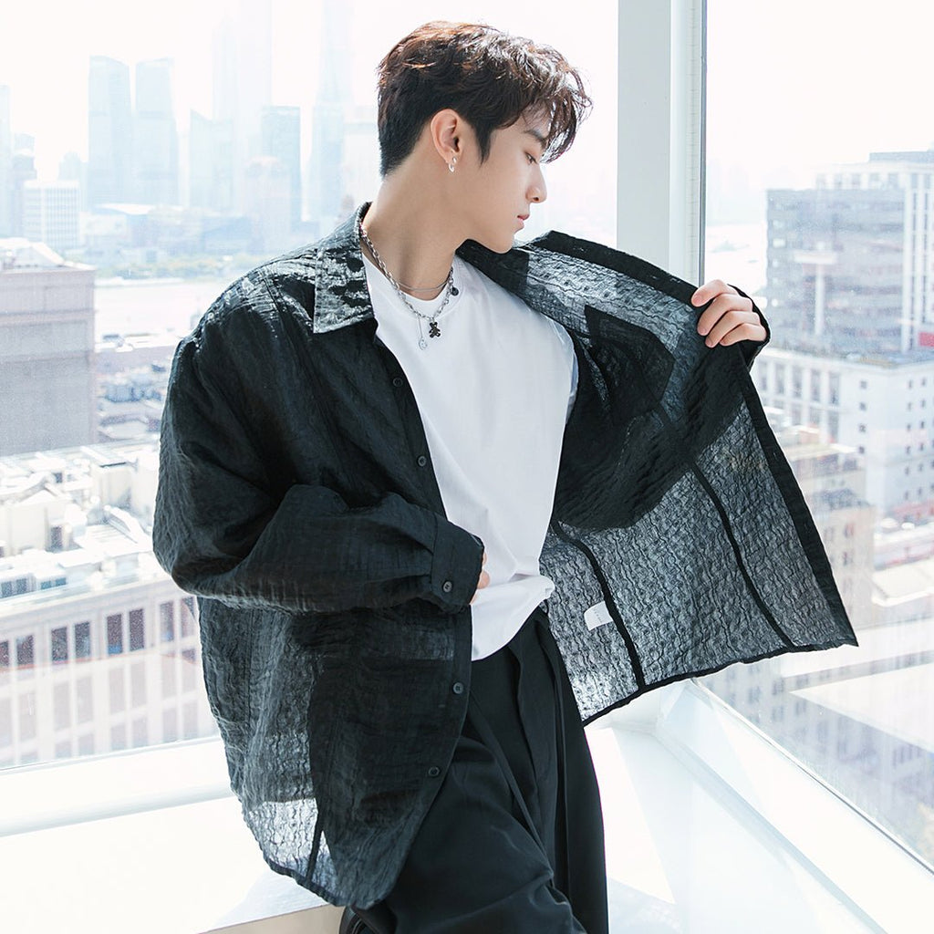 韓国ファッション SELCA-Searloose shirt-mselca2023aw691-02