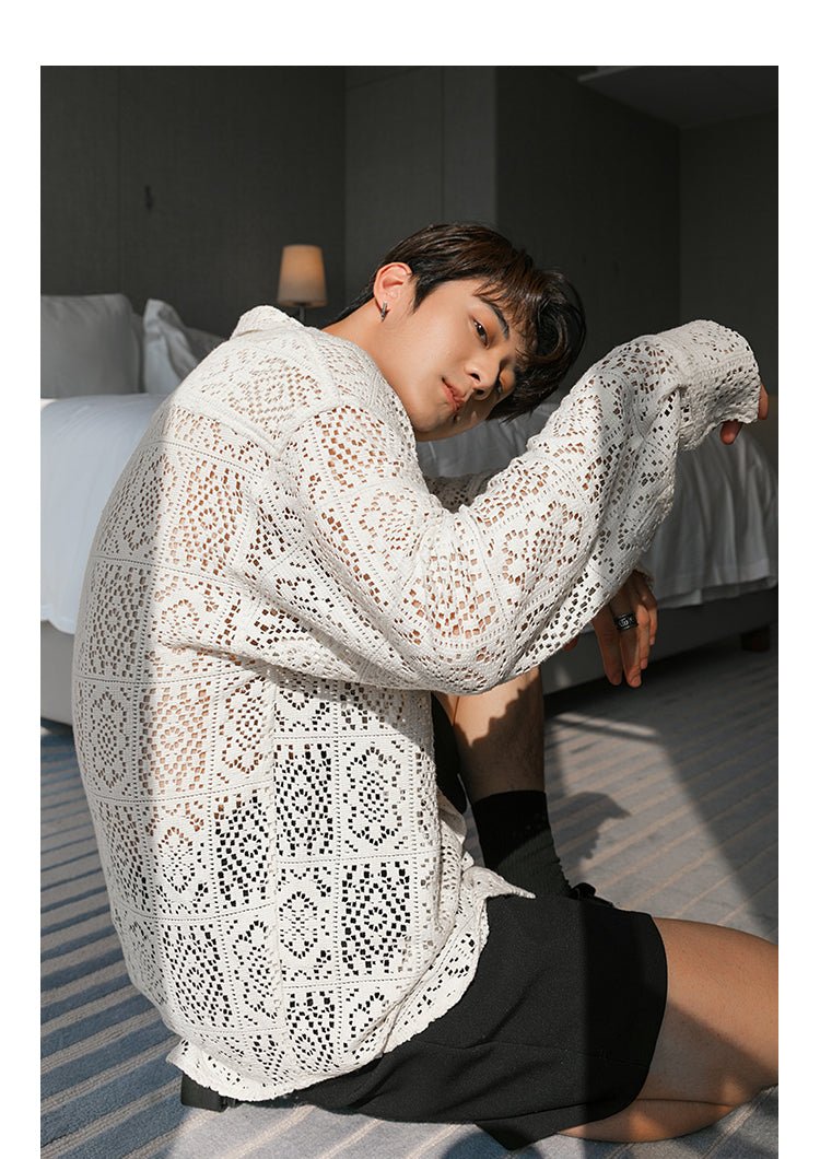 韓国ファッション SELCA-Seethrroose shirt-mselca2023aw692-05