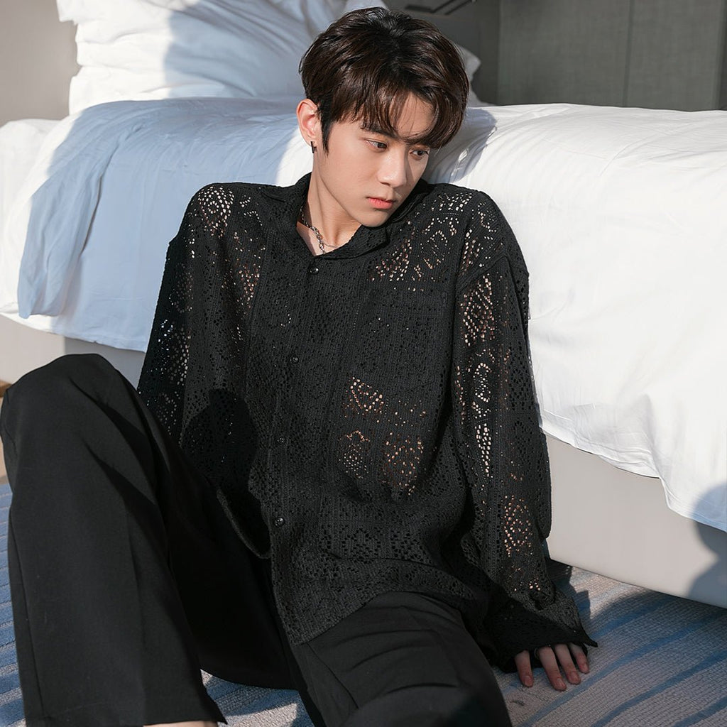 韓国ファッション SELCA-Seethrroose shirt-mselca2023aw692-03