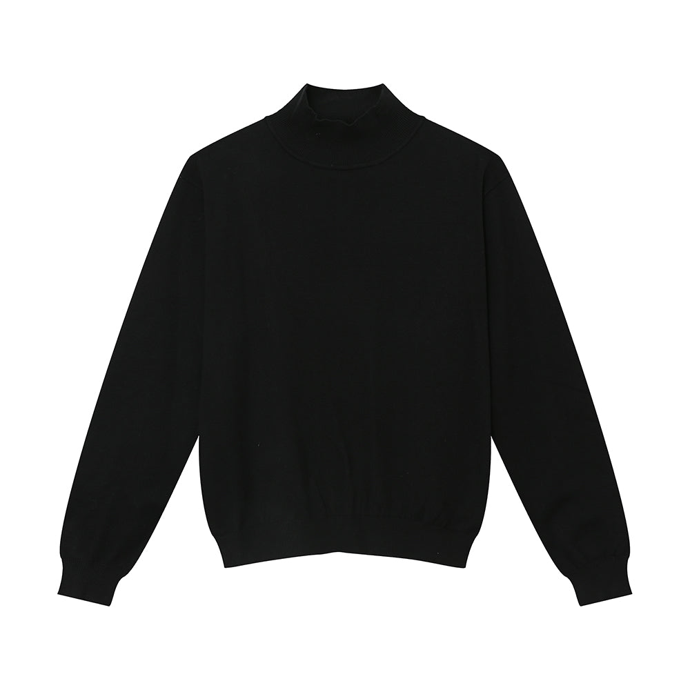 韓国ファッション SELCA-Semitar Neck Sustainable Sweater-mselca2023aw693-05
