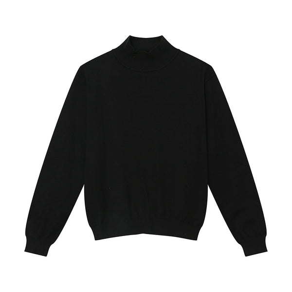韓国ファッション SELCA-Semitar Neck Sustainable Sweater-mselca2023aw693-05